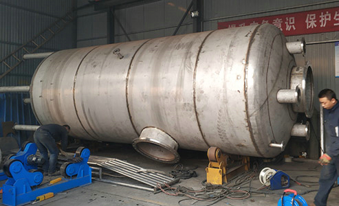 Construction site of copper melting kettle